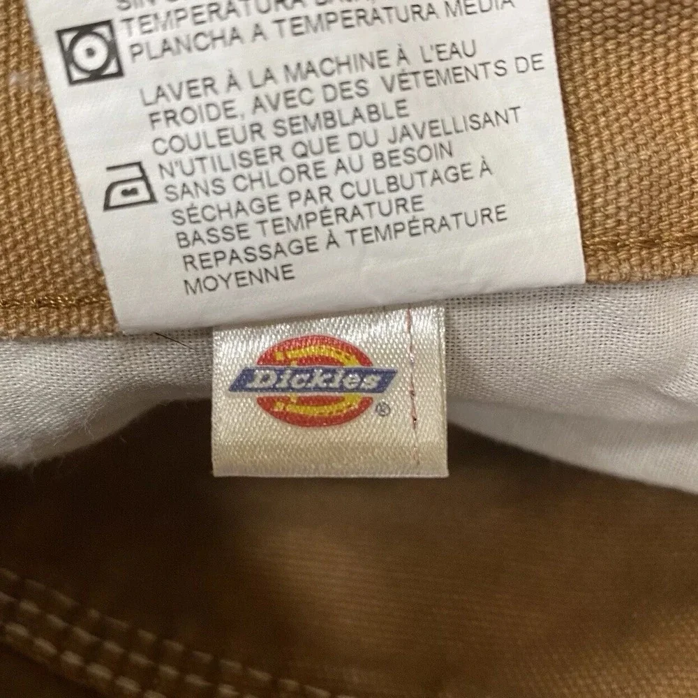 Dickies Jeans Men Sz 36x32 Brown Canvas Cotton Carpenter Painter Work Pants